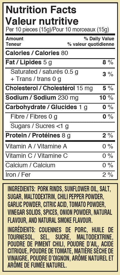 韓國泡菜烤豬皮 | 南方食譜 小批量 | 生酮友好，無麩質，低碳水化合物 | 每份含 7 克膠原蛋白 | 高蛋白 | 85 克/袋