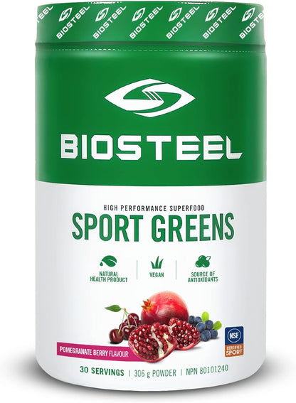 Biosteel Sport Greens 素食超级食品粉，高抗氧化剂，石榴浆果，306 克