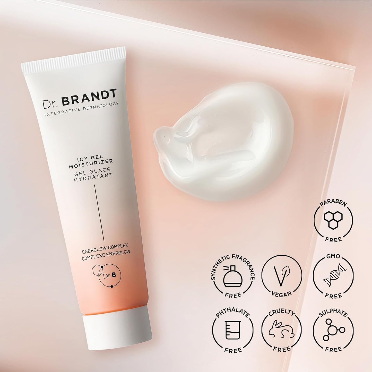 Dr. Brandt iD-STRESS Icy Gel Moisturiser - Revitalize Dull-Looking Skin for a Flawless, Dewy Complexion - 50 g