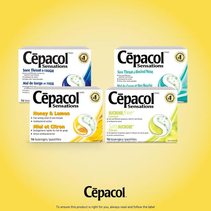 Cepacol Sensations，快速有效缓解咽喉痛、鼻塞，16 片装
