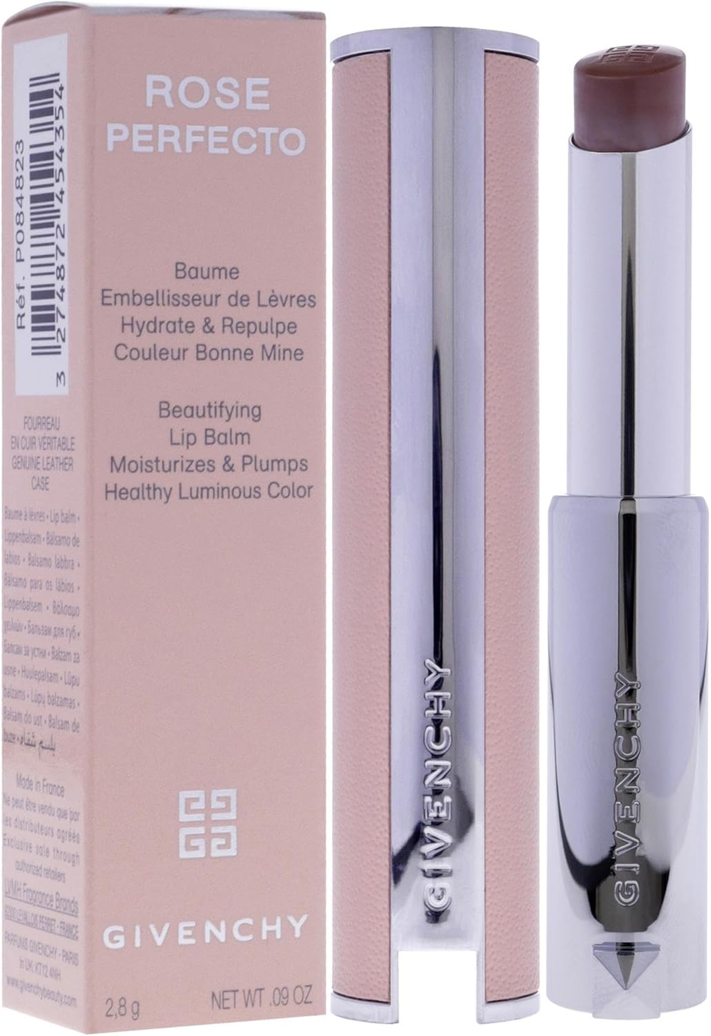 Givenchy 玫瑰完美美化潤唇膏 - 111 柔和裸色潤唇膏 女士 0.09 盎司