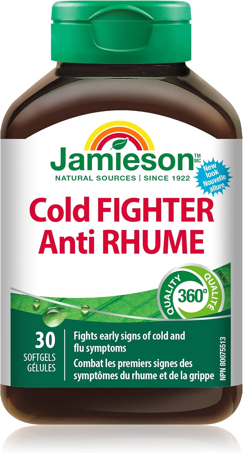 Jamieson 感冒舒缓软胶囊，适用于成人和青少年（10 岁以上）。有助于对抗感冒早期症状，改善感冒症状。添加生姜成分，缓解恶心，非转基因，无麸质，30 粒装