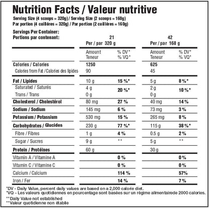 MAMMOTH MASS：增重劑、高熱量蛋白粉、健身奶昔、代餐和肌酸 300 克