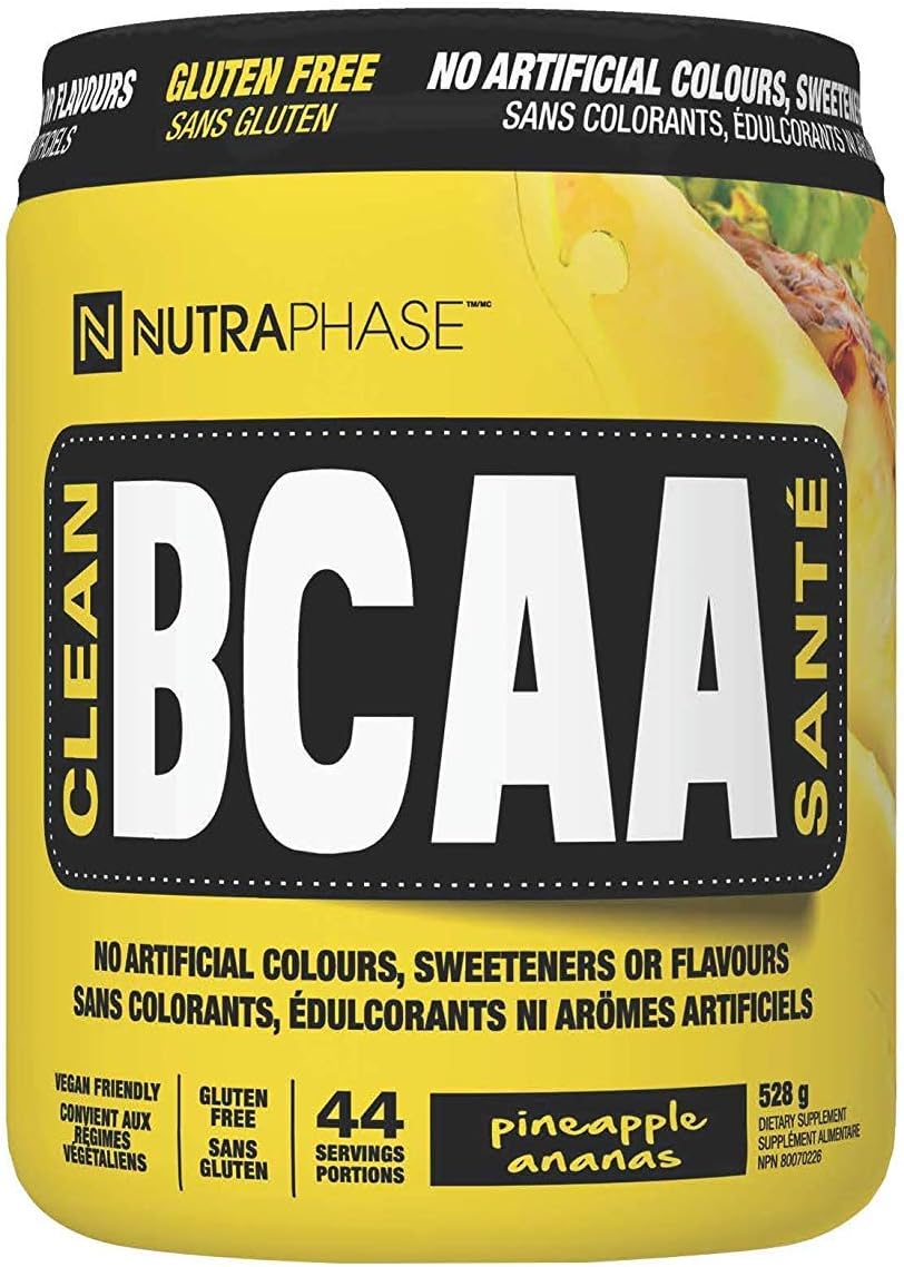 Nutraphase Clean BCAA, Vegan-Friendly, Gluten-Free, Pineapple, 44 servings, 528 grams