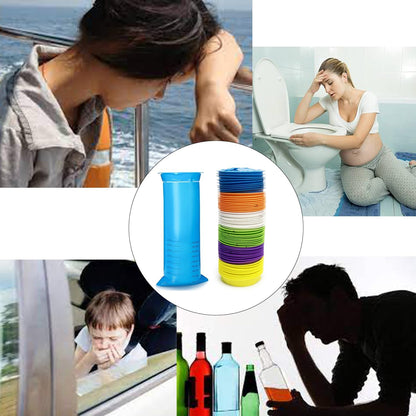 PUROSUR 60 Count Vomit Bag Portable Emesis Puke Bags Leak Resistant Portable 1000ml Sickness Bags for Motion Sickness, Travel, Car, Airplane, Taxi Use (Blue)