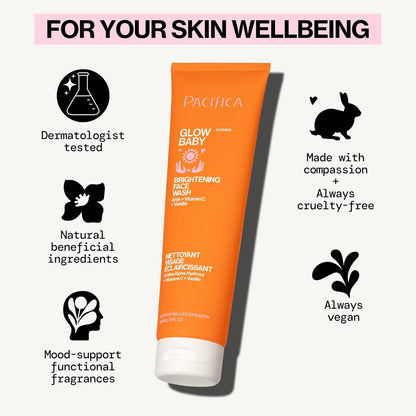 Pacifica Glow Baby Brightening Face Wash, 5 Ounce