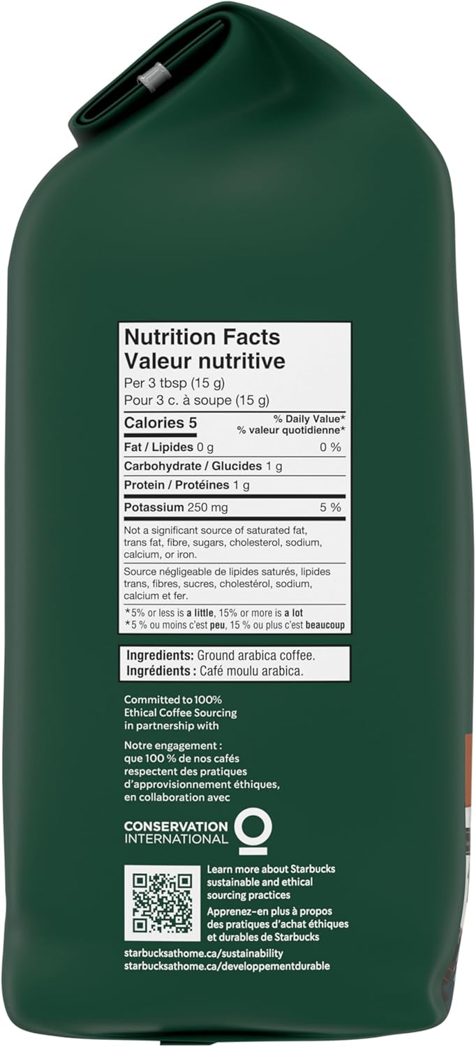 星巴克派克市场烘焙研磨咖啡，中度烘焙，793 克（4 包）