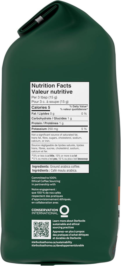 星巴克派克市场烘焙研磨咖啡，中度烘焙，793 克（4 包）