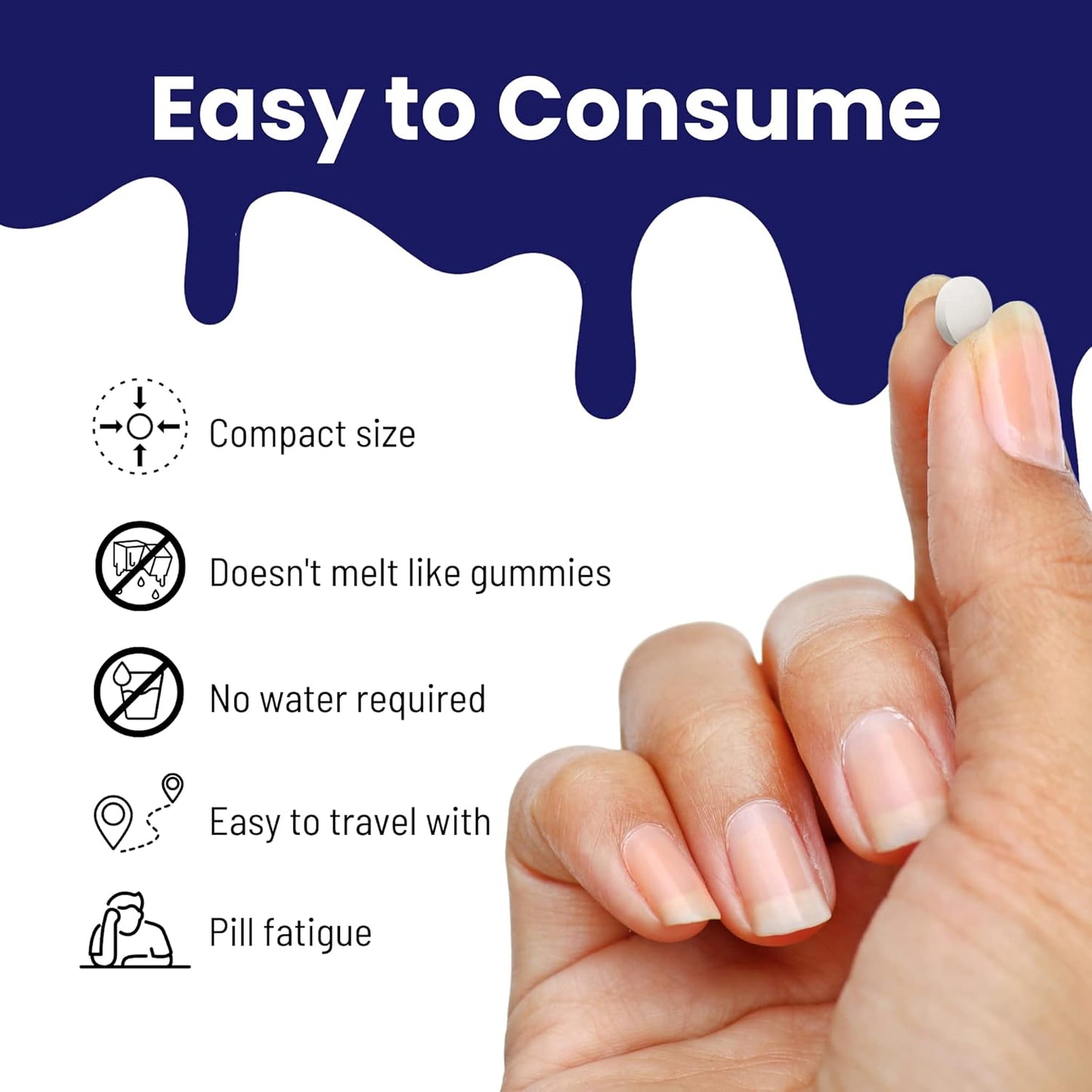 Nutrameltz 輔酶 Q10 (CoQ10) 促進心臟健康和血壓 - 速溶片 100 毫克 - 60 片