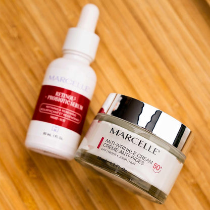 Marcelle Anti-Wrinkle Cream 50+, Day & Night, Anti-Aging Cream & Moisture Cream with Hyaluronic Acid, Vegan, Cruelty-Free