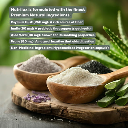 Nutrilax - 100% 天然泻药，缓解便秘，60 粒胶囊