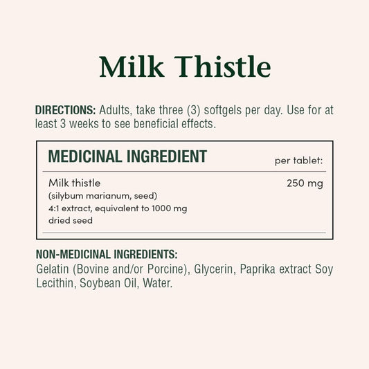 NATURE'S BOUNTY Milk Thistle, 1000 mg, Helps Support Liver Function, Liver Protectant, Used in Herbal Medicine to help Relieve Digestive Disturbances, 200 Softgels, 229 g