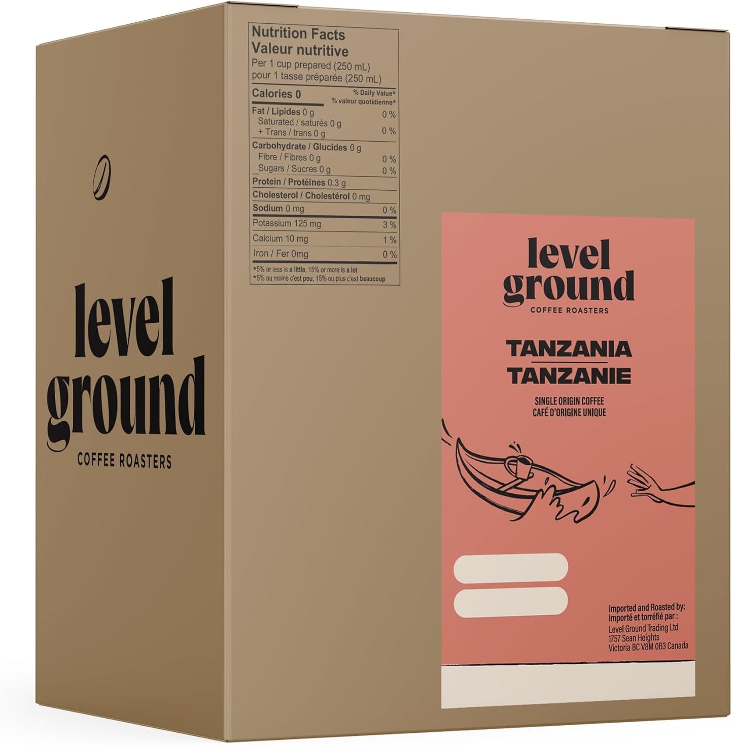 平磨咖啡 - 坦桑尼亚单一产地 - 深度烘焙，研磨 - 公平贸易，有机，1% 地球友好，犹太洁食 - 特色咖啡 - 滴滤式冲泡，法压壶冲泡 - 口味狂野，魅力十足，口感浓郁 - 2.27 公斤 / 5 磅