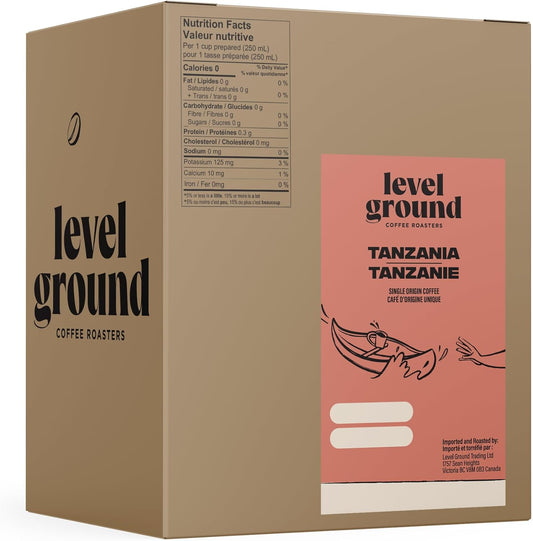 平磨咖啡 - 坦尚尼亞單一產地 - 深度烘焙，研磨 - 公平貿易，有機，1% 地球友好，猶太潔食 - 特色咖啡 - 滴濾式沖泡，法式濾壓壺沖泡 - 口味狂野，魅力十足，口感濃鬱 - 2.27 公斤 / 5 磅