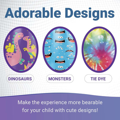 Kids Vomit Bags Disposable 5 Pack - Individually Wrapped Barf Bags with Cute Tie Dye Print - Leak Proof Self Sealing Emesis Bags for Motion Car Sickness and Nausea - Ideal for Taxis, Airplane Travel