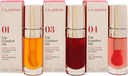 嬌韻詩唇部舒適油系列唇油 - 01 蜂蜜，唇油 - 03 櫻桃，唇油 - 04 火龍果女士 3 x 0.2 盎司