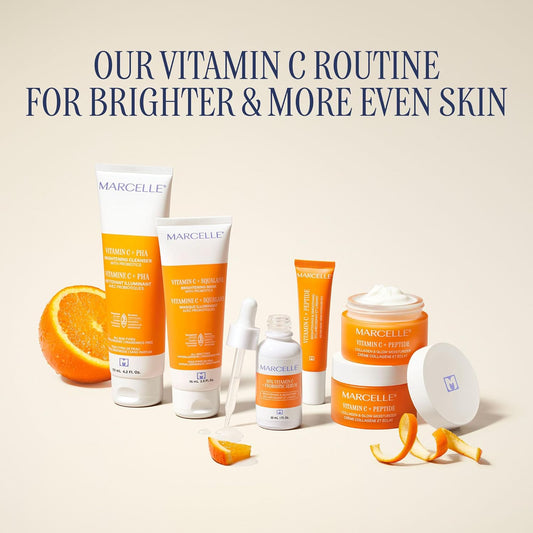 Marcelle Vitamin C + PHA Brightening Cleanser with Probiotics, All Skin Types, Moisturizing & Exfoliating, Vegan, Cruelty-Free, Hypoallergenic, Fragrance-Free, Non-Comedogenic, Clean, 125 mL