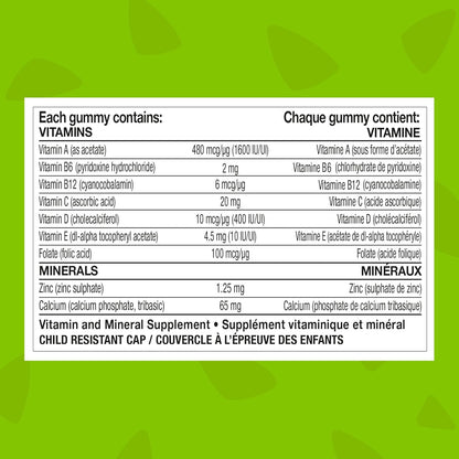 FLINTSTONES 活力兒童複合維生素軟糖 - 兒童複合維生素，含維生素 D 和鈣的兒童軟糖，不含人工甜味劑和阿斯巴甜，60 粒軟糖