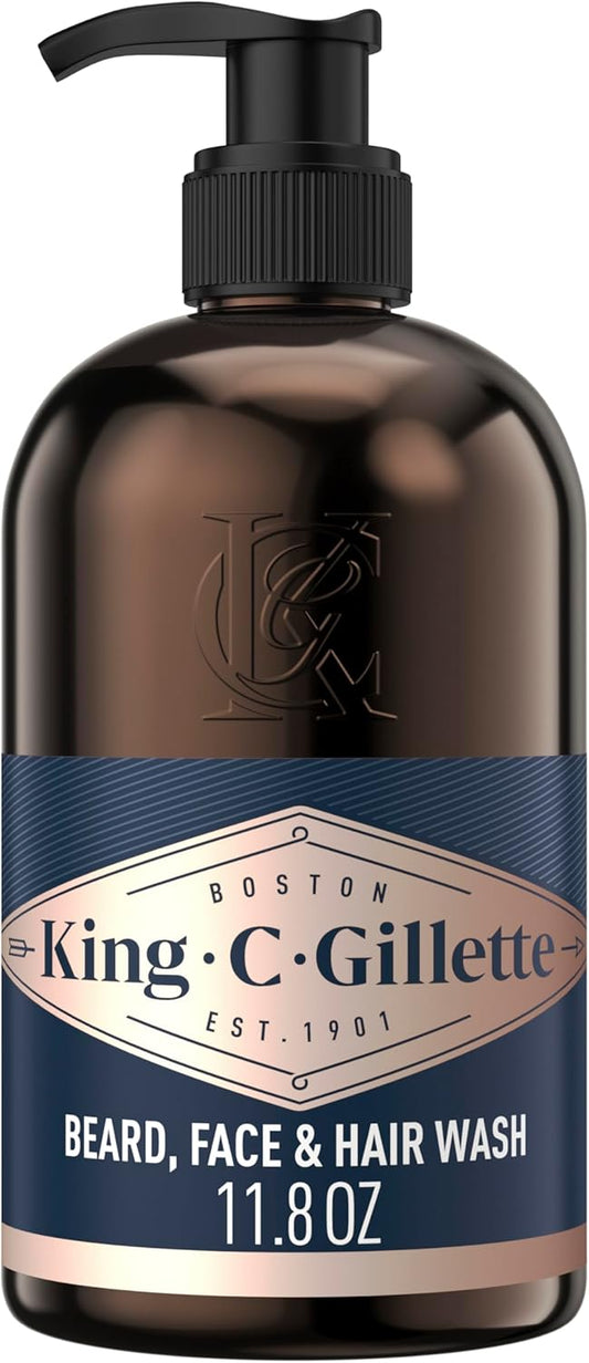 King C. Gillette Men’s Beard and Face Wash with Coconut Water, Argan Oil and Avocado Oil, 350 ml