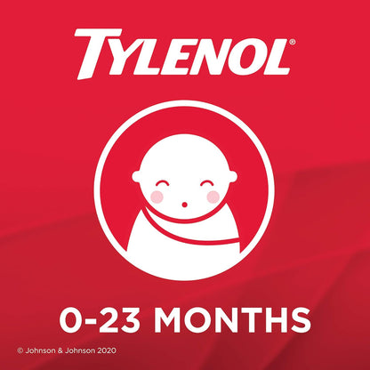 泰诺婴儿退烧和咽喉痛药，口服混悬液滴剂，缓解发烧和咽喉痛，葡萄味，24毫升