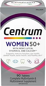 Centrum Women 50 Plus 複合維生素/礦物質補充劑，適合 50+ 女性，90 片（包裝可能有所不同）