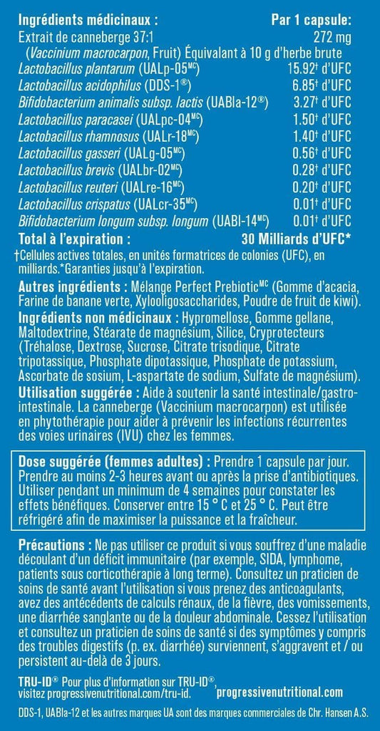 Progressive Perfect Probiotic for Women with 30 Billion CFU, Natural Gut-Health Complex with Prebiotic for Daily Digestive, Immune, Stress Support, Bloating Relief and Vaginal pH Balance, 10 Diverse and Balanced Strains …