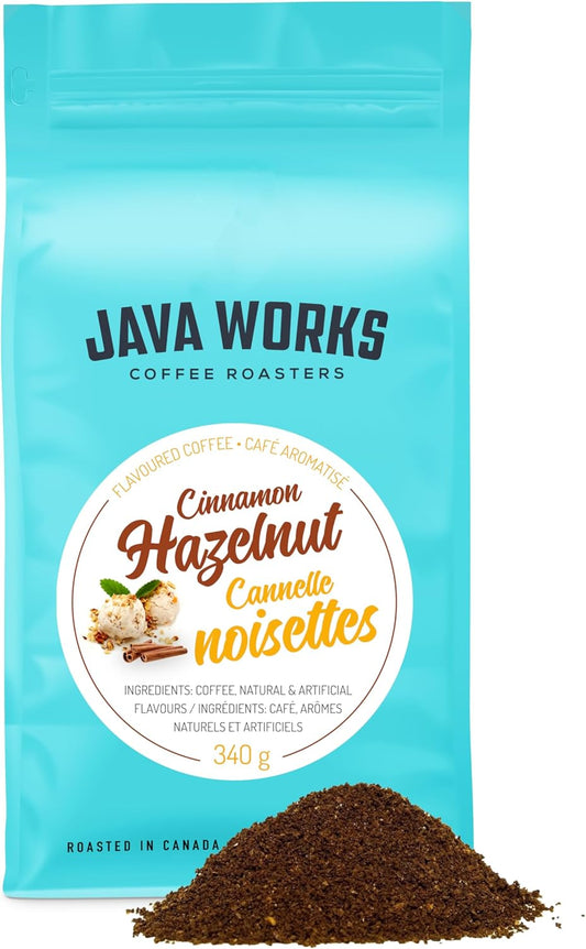 Java Works Coffee 肉桂榛果口味咖啡 *研磨*，340 克