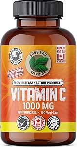 Pure Lab Vitamins - Vitamin C Slow Release 1000mg | 120 Delayed Release Capsules (DRC)