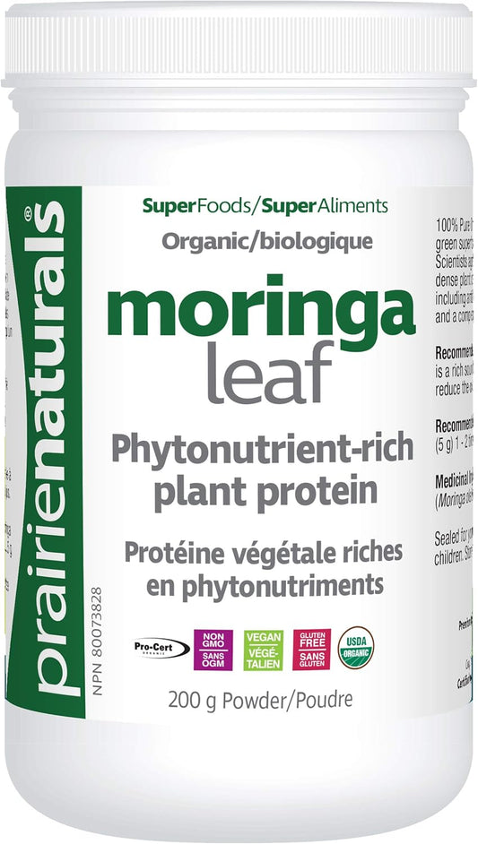 Prairie Naturals Organic Moringa Leaf Powder - 200 Gram