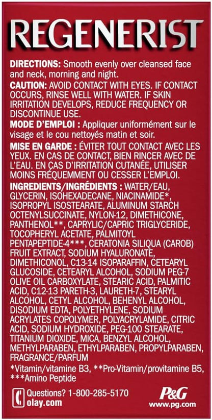 Olay Regenerist Niacinamide Face Moisturizer 50 mL + Olay Regenerist Micro-Sculpting Cream, Travel Size 15 mL, 65 mL Total