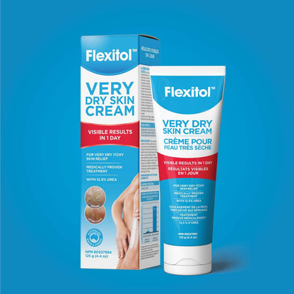 Flexitol Very Dry Skin Cream for Extra, Incredibly Dry Skin – Nourishes, Rehydrates, and Relieves Extremely Dry Skin, Ideal for Eczema and Very Dry, Sensitive Skin, with Urea for Moisturisation (125g)