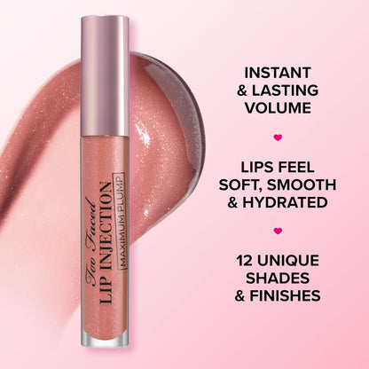 Too Faced Lip Injection Maximum Plump Extra Strength Lip Plumper Gloss | Hydrating + Plumping, 5 ml