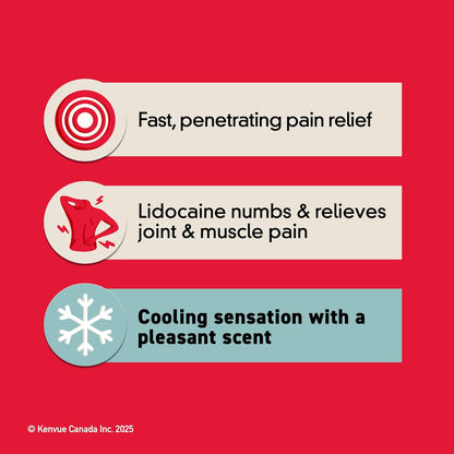 Precise Cooling Pain Relief Cream from the Makers of Tylenol, 4% Lidocaine & 1% Menthol, Fast, Effective Pain Relief, Light Scent, 113 g