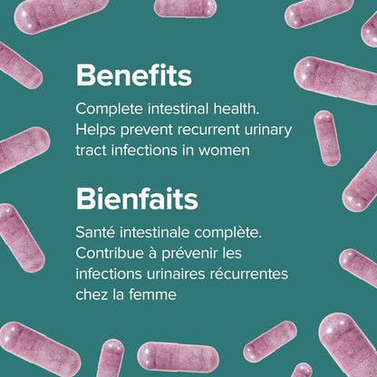 Webber Naturals Probiotic with Cranberry, 5 Billion Active Cells, 5 Probiotic Strains, 45 Capsules, Helps Prevent Recurring UTIs in Women, Vegetarian