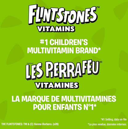 FLINTSTONES Complete Chewable Multivitamin for Kids, Aspartame-Free, with Vitamin A, C6, B12, C, D, e, & Calcium 80 count