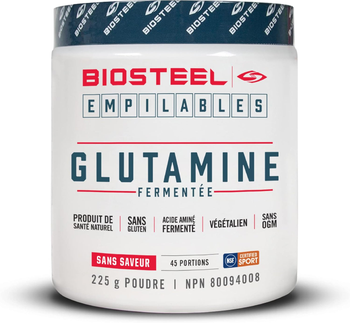 BioSteel Stackables Fermented Glutamine Powder, Fermented Amino Acids, Gluten Free and Non-GMO, 45 Servings