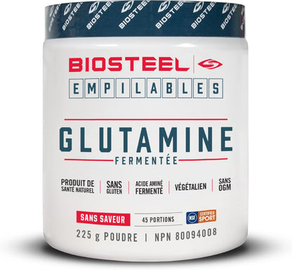 BioSteel Stackables Fermented Glutamine Powder, Fermented Amino Acids, Gluten Free and Non-GMO, 45 Servings