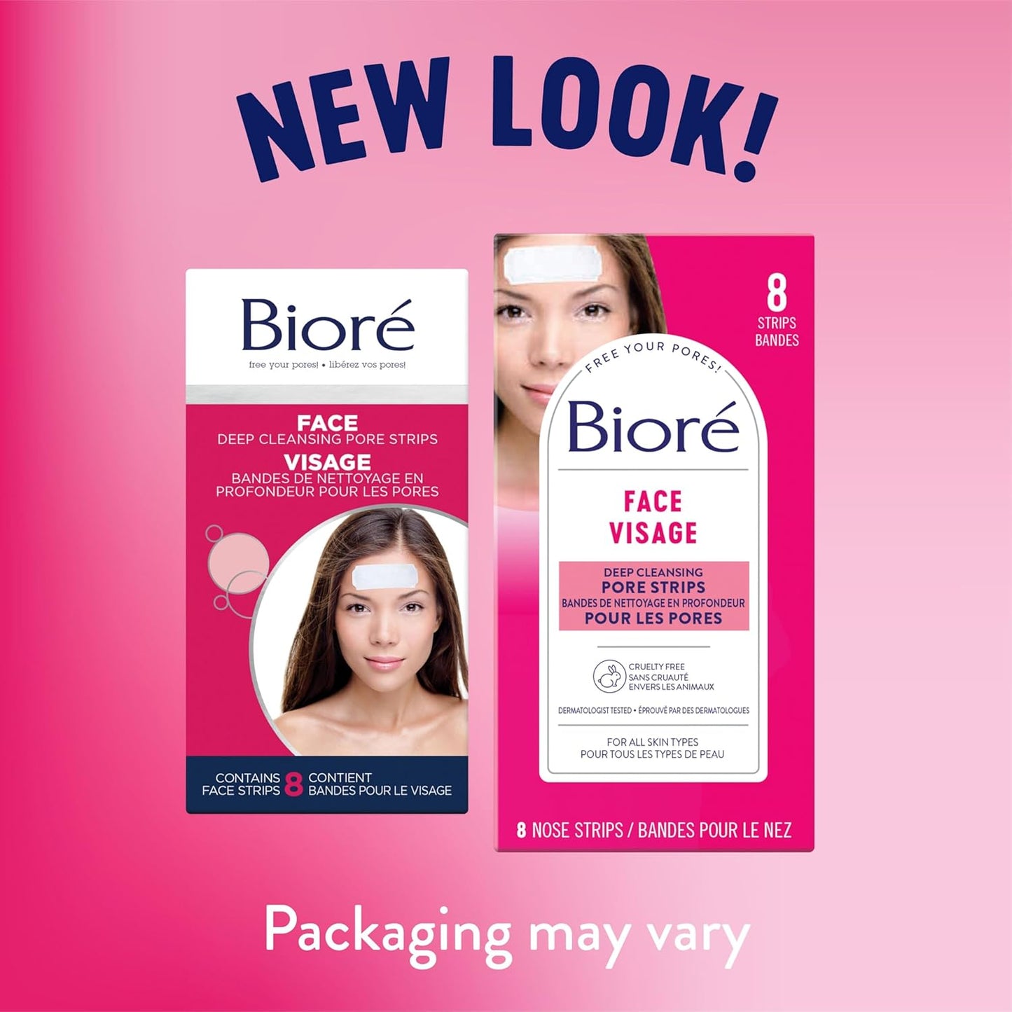 Bioré Deep Cleansing Pore Strips for Instant Facial Pore Unclogging and Blackhead Removal (8 Count)