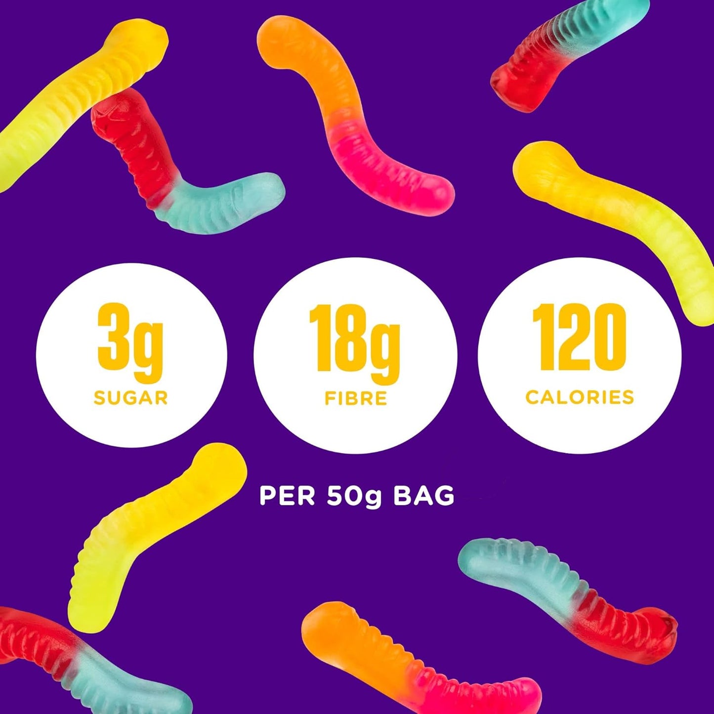 SmartSweets 低糖软糖（3克），低卡路里，不含糖醇，非转基因，不添加糖（12个装）