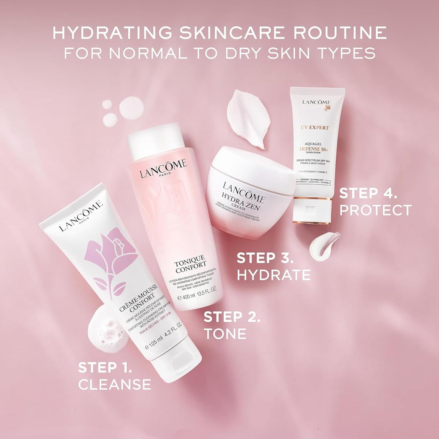 Lancôme Créme Mousse Confort Foaming Facial Cleanser - Comforting Cream Cleanser & Makeup Remover - With Rosehip Oil