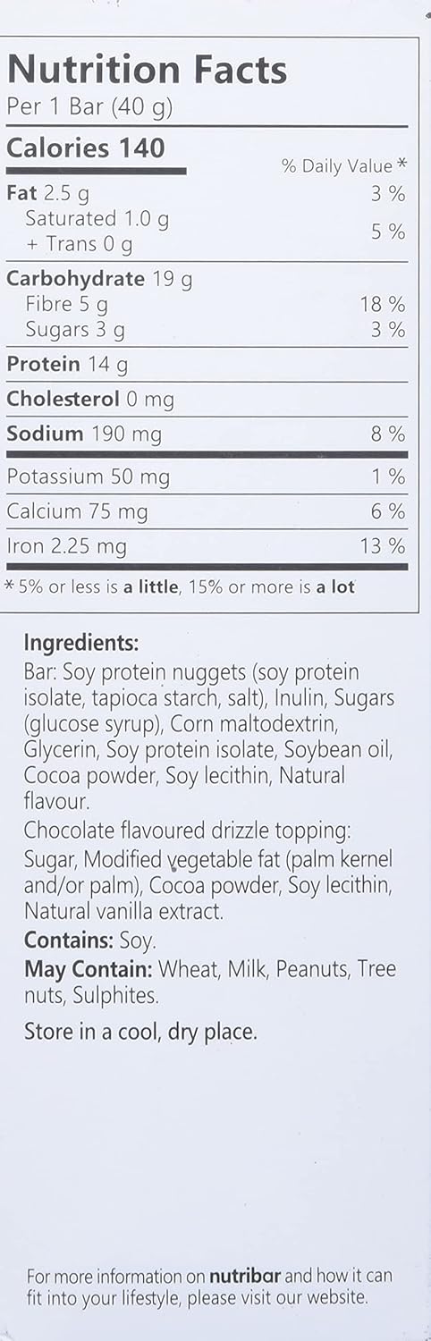 Nutribar Good Protein 高蛋白棒楓糖脆，加拿大製造，每條 14 克蛋白質，5 條