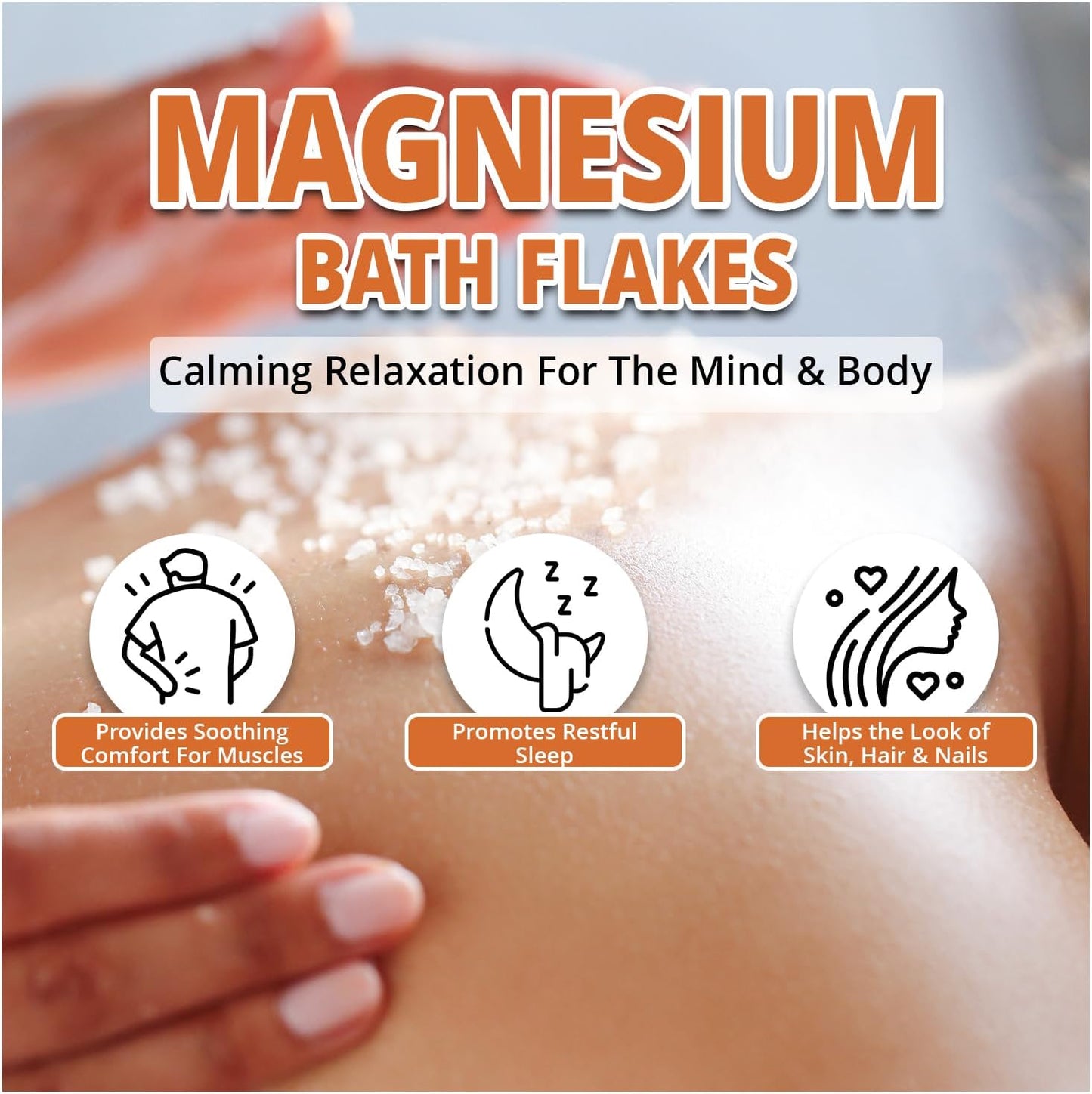 天然溶液氯化鎂片 3.7 磅 | 純鎂沐浴露，用於肌肉恢復、緩解壓力和放鬆 | 治療級浸泡鹽，用於緩解肌肉酸痛