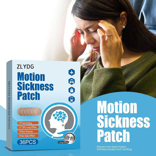 Motion Sickness Patches, 36-Pack, Anti-Nausea for Sea Travel, Fast Acting