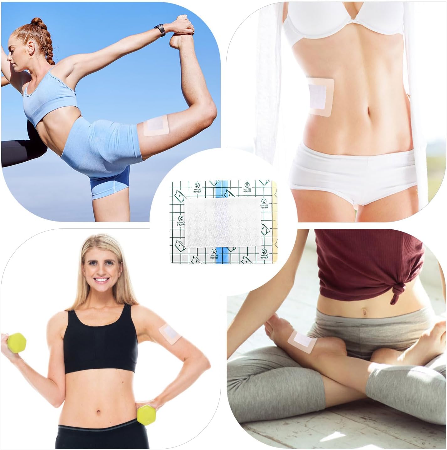 BOXOB 30片装蓖麻油贴，自粘式便携式蓖麻油肚脐贴，防漏吸水棉，居家旅行的完美礼物