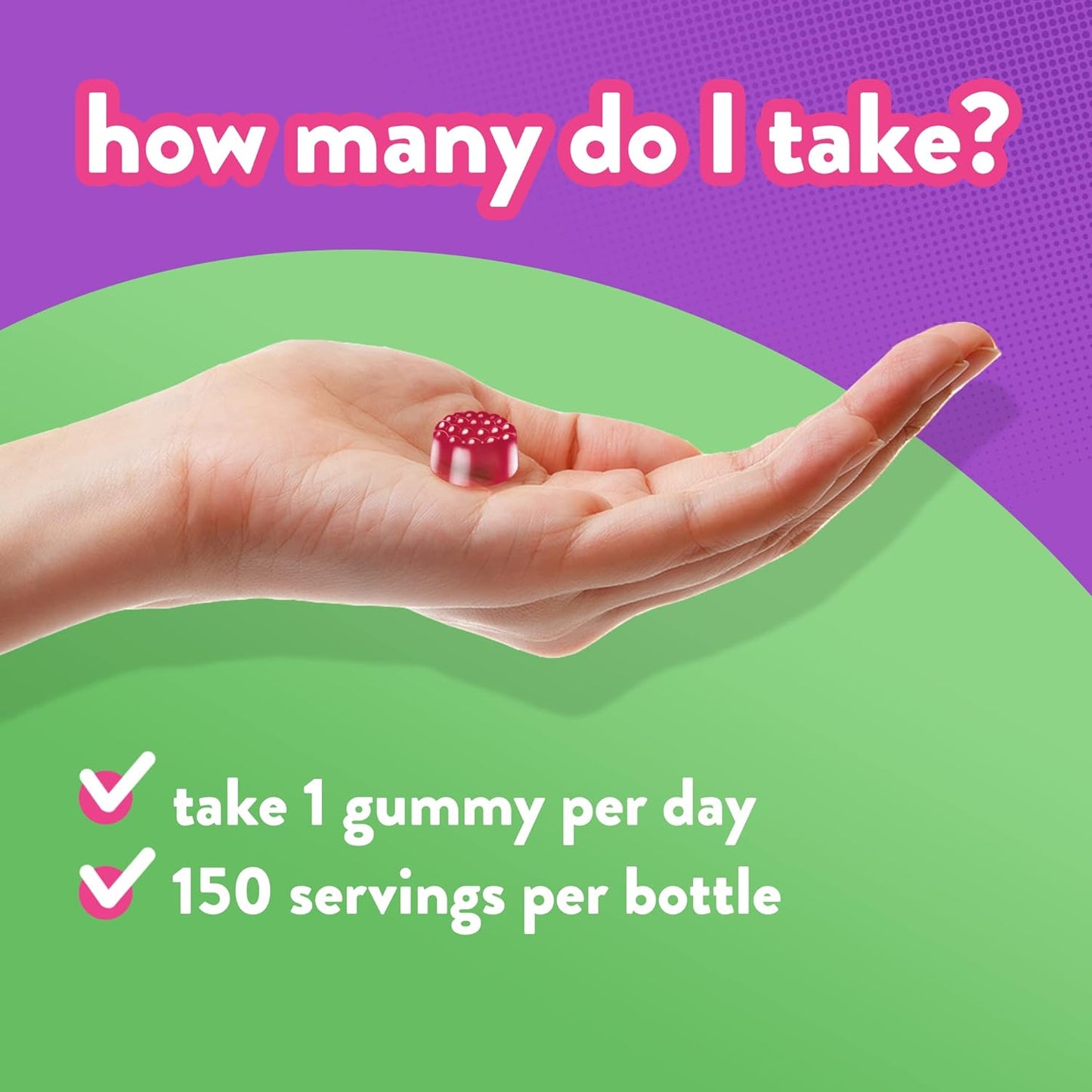 Vitafusion D3 成人維生素軟糖，1000 IU 維生素 D3 每日劑量，支持骨骼和牙齒*，150 粒，5 個月用量，包裝可能有所不同