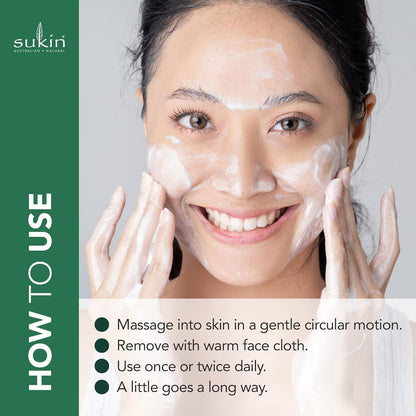 Sukin - 泡沫潔面乳泵頭 - 標誌性系列 - 淨化肌膚，不剝離天然油脂 - 適合所有膚質 - 125 毫升
