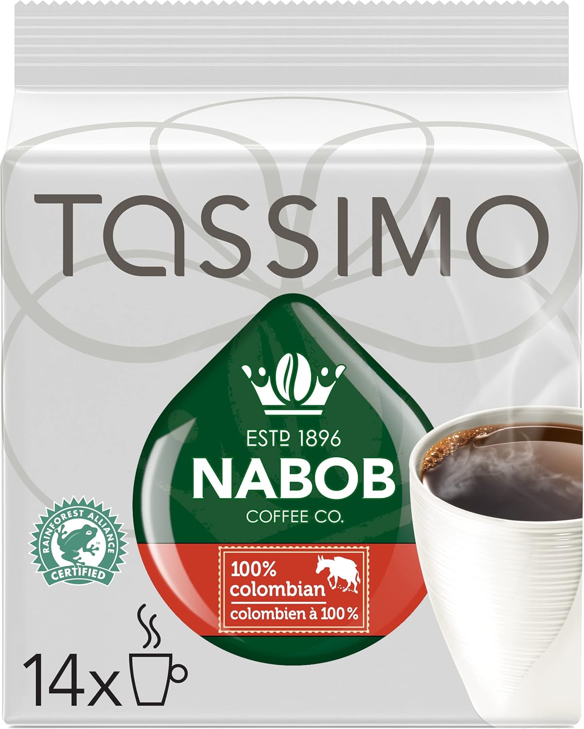 Tassimo Nabob 100% 哥伦比亚咖啡单份 T-Discs，14 片装