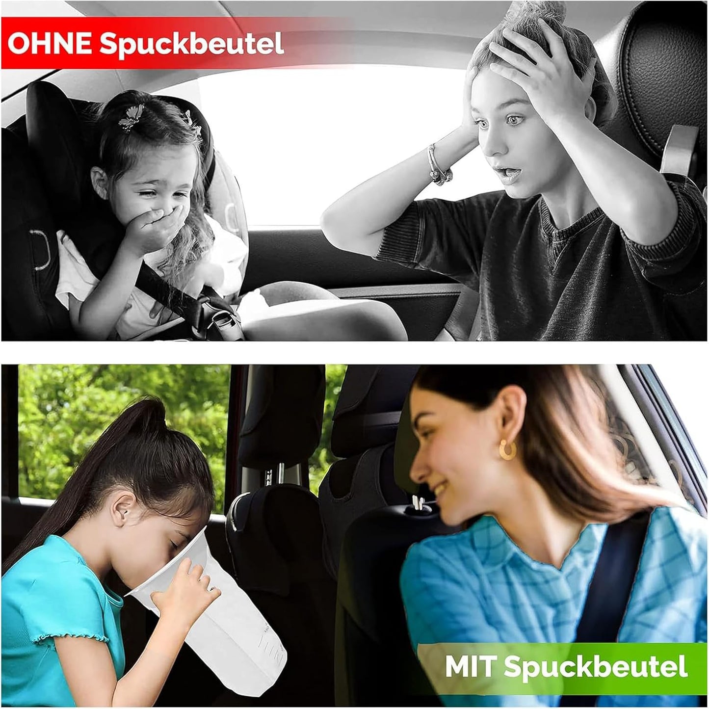 便携式呕吐袋，容量大，适合旅行晕车和孕吐，轻松收集唾液和呕吐物