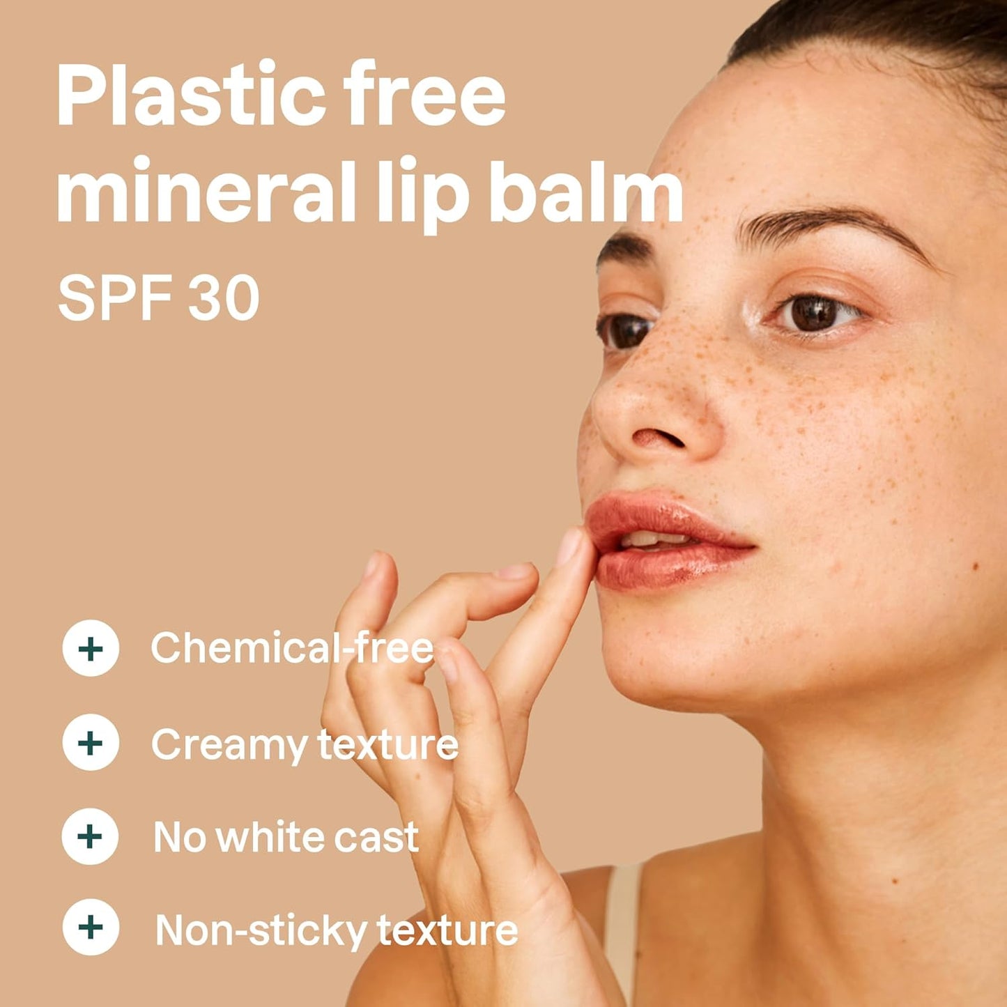 ATTITUDE 海洋润色润唇膏，SPF 30，加拿大制造，经 EWG 认证，无塑料，广谱 UVA/UVB 防护，含氧化锌，纯素，无香型，赤陶色，8.5 克