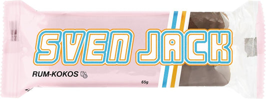 SvenJack Oat Bar Rum Coconut - Pack of 20 × 65g - Vegan Oatmeal Energy Bar with Caribbean‑Style Rum & Coconut Flavour, High‑Fibre, Low‑Sugar, Exotic Snack for Energy Lovers